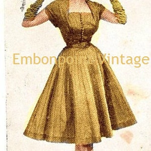 Plus Size or any size Vintage 1949 Dress PDF Pattern No 74 Carrie image 3