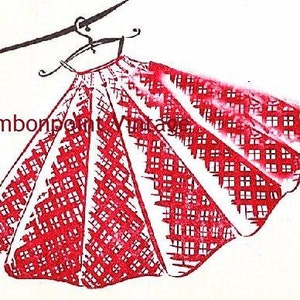 Plus Size (of elke maat) Vintage 1949 Rok Naaipatroon - PDF - Patroon nr. 55 Eloise