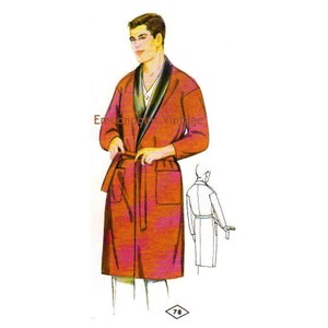 Plus Size (or any size) Vintage 1969 Dressing Gown Pattern - PDF - Pattern No 78 Frank