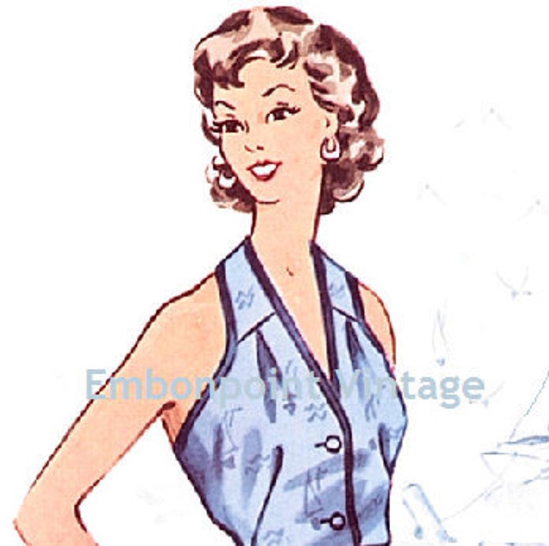 Plus Size or any size Vintage 1950s Dress Pattern PDF Pattern No 27: Denise image 2