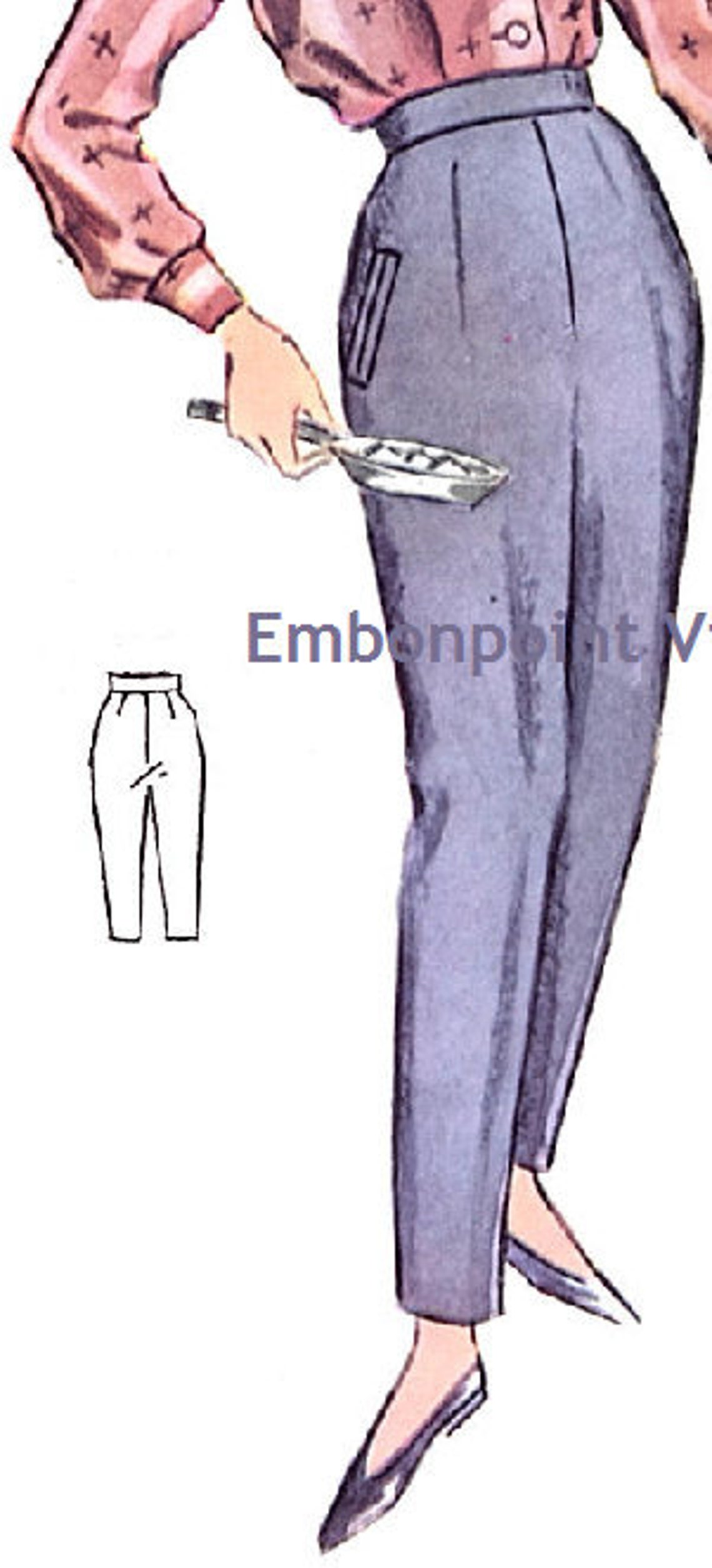 Plus Size (or Any Size) Vintage 1950s Slacks Pattern - PDF - Pattern No ...