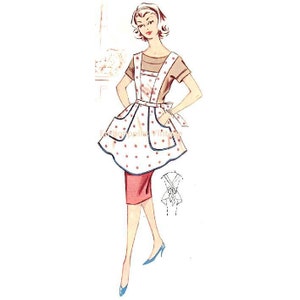Plus Size (or any size) Vintage 1950s Apron Pattern - PDF - Pattern No 111 Jill 50s Sewing Patterns Instant Download Rockabilly