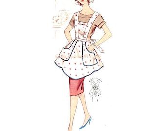 Plus Size (or any size) Vintage 1950s Apron Pattern - PDF - Pattern No 111 Jill 50s Sewing Patterns Instant Download Rockabilly
