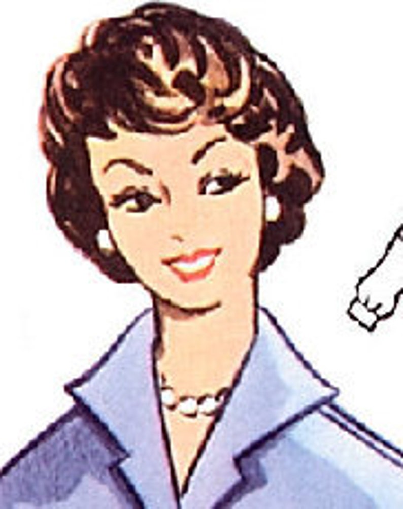 Plus Size or any size Vintage 1950s Blouse Pattern PDF Pattern No 96 Michelle image 3