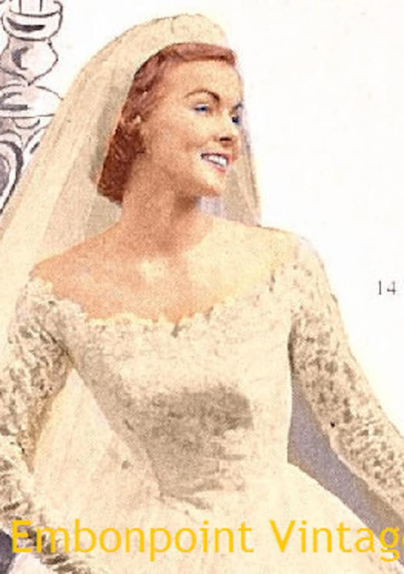 Plus Size or any size Vintage 1949 Wedding Dress Sewing Pattern PDF Pattern No 14 Mae 40s 50s 1940s 1950s Retro Rockabilly Swing Lace image 3