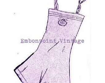 Plus Size (or any size) 1934 Vintage Underwear Lingerie Sewing Pattern Culotte Slip - PDF - Pattern No 5 Fern 1930s 30s  Instant Download