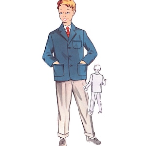 Plus Size (or any size) Vintage 1950s Boy&#39;s Blazer Pattern - PDF - Pattern No 172a Steven Blazer
