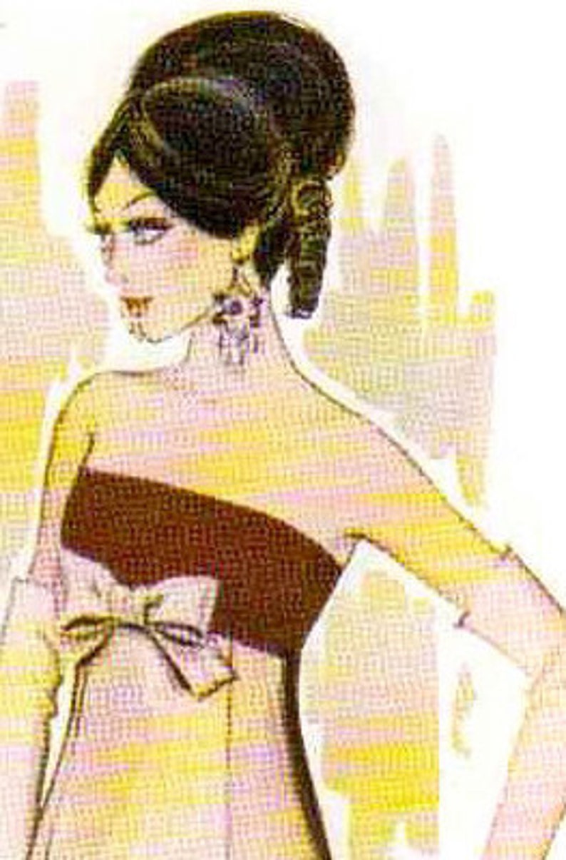 Plus Size or any size Vintage 1969 Dress Pattern PDF Pattern No 64 Caroline image 2