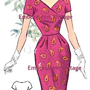 Plus Size or any size Vintage 1950s Dress Pattern PDF Pattern No 62 Wanda image 3