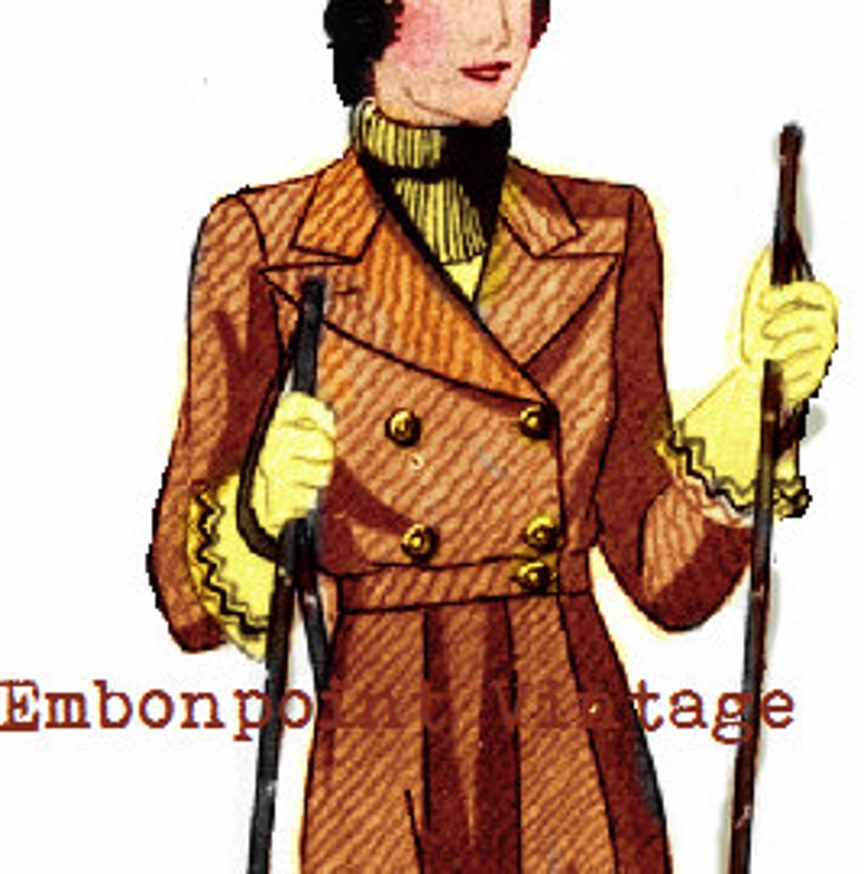 Plus Size Pattern or any size Vintage 1934 Snow Suit PDF Pattern No 108 Annabelle 1930s 30s Patterns Instant Download image 2