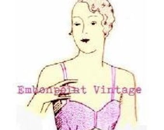 Plus Size (or any size) 1934 Vintage Bra Sewing Pattern - PDF - Pattern No 26 Addie 1930s 30s  Instant Download