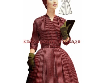 vintage Sewing Pattern 1956 Dress PDF Plus Size (ou n’importe quelle taille) - Pattern No 20 Luanne 1950s 50s 1950s 50s Patterns Instant Download