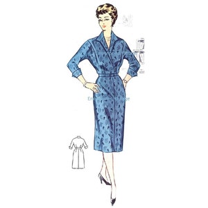 Plus Size (or any size) Vintage 1950s Dress Pattern - PDF - Pattern No 41: Laura