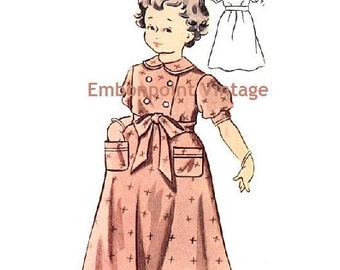Plus Size (or any size) Vintage 1950s Girls' Dressing Gown Pattern - PDF - Pattern No 191 Melinda