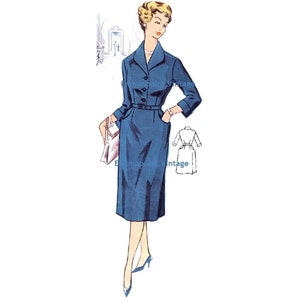 Plus Size (or any size) Vintage 1950s Dress Pattern - PDF - Pattern No 38: Betty