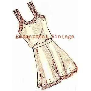Plus Size (or any size) 1934 Vintage Combination Slip Sewing Pattern - PDF - Pattern No 17 Nell 1930s 30s  Instant Download