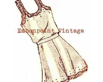 Plus Size (or any size) 1934 Vintage Combination Slip Sewing Pattern - PDF - Pattern No 17 Nell 1930s 30s  Instant Download