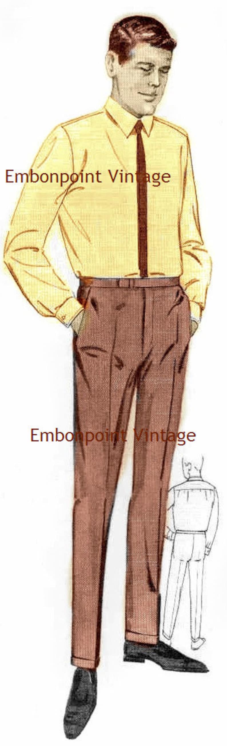 1960s Sewing Patterns | 1970s Sewing Patterns 1969 Mens Pants Pattern - PDF - Pattern No 95 Johnny Pants $5.35 AT vintagedancer.com