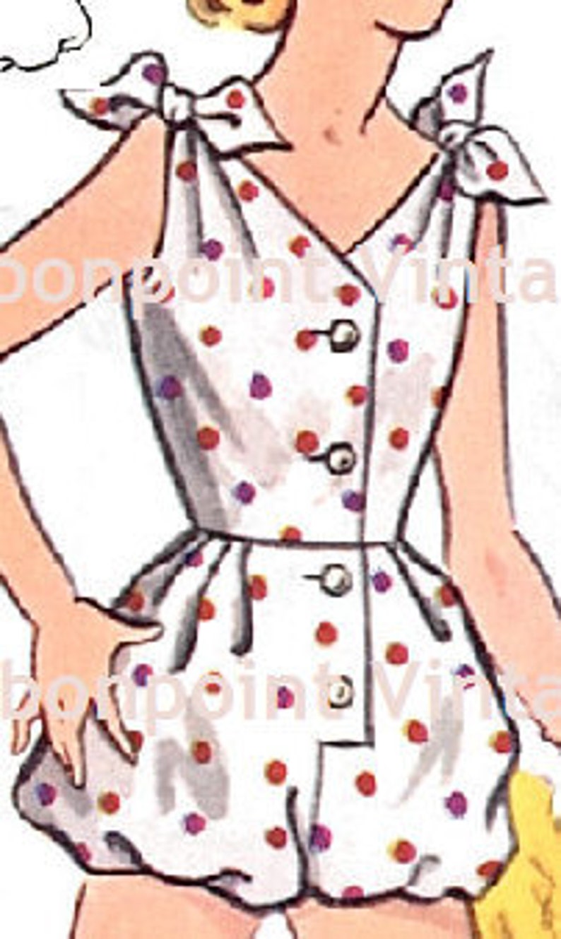 Plus Size (or Any Size) Vintage 1950s Romper Pattern - PDF - Pattern No ...