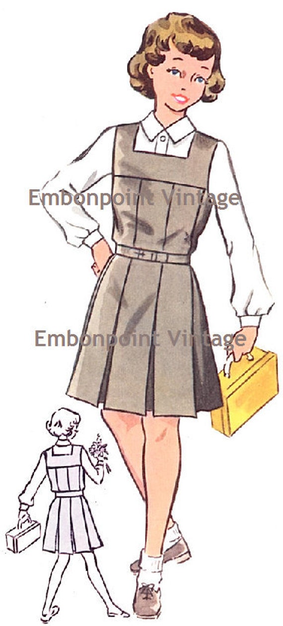 plus size school pinafore