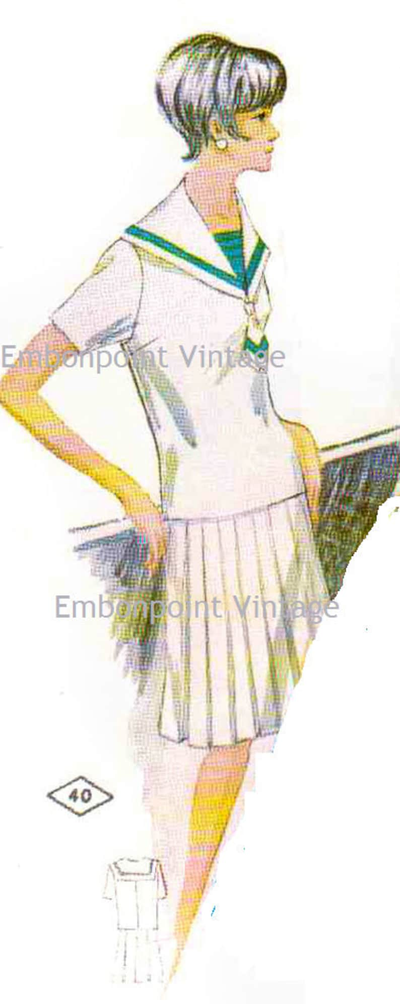 1920s Tennis Clothes | Womens and Men’s Outfits Vintage 1969 Shirt Pattern - PDF - Pattern No 40b Trina Skirt $5.35 AT vintagedancer.com