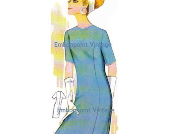 Plus Size (or any size) Vintage 1969 Women's Evening Dress Pattern - PDF - Pattern No 30 Ruth