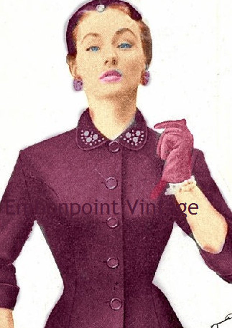 Plus Size or any size Vintage 1949 Suit Sewing Pattern PDF Pattern No 11 Lydia image 3