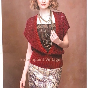 Vintage Boho Vest Sleeveless Top Lace Knitting Pattern PDF Instant Download PDF No 1 - Hawk
