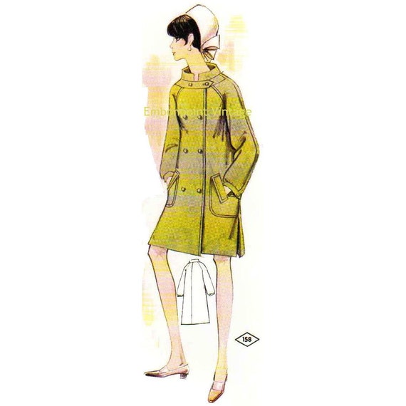 Plus Size or any size Vintage 1969 Coat Pattern PDF | Etsy