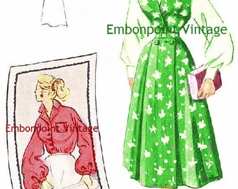 Plus Size (or any size) Vintage 1949 Dress Suit Sewing Pattern - PDF - Pattern No 33 Myrtle Dress