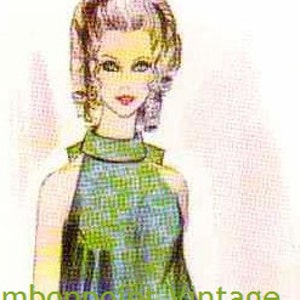 Plus Size or any size Vintage 1969 Women's Swing Dress Pattern PDF Pattern No 153 Lauri image 2