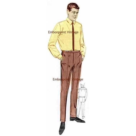Plus Size or Any Size Vintage 1969 Mens Shirt Pattern PDF Pattern No 94  Johnny Shirt - Etsy