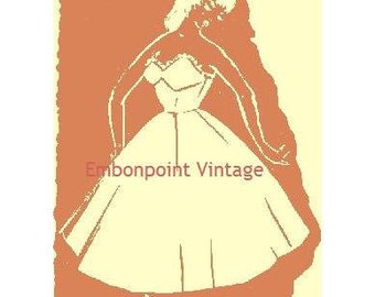 Plus Size (or any size) Vintage 1949 Full Slip Petticoat Sewing Pattern - PDF - Pattern No 84 Pearl 1940s 40s 1950s 50s