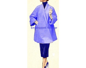 Plus Size (or any size) Vintage 1949 Jacket Sewing Pattern - PDF - Pattern No 66 Nadine