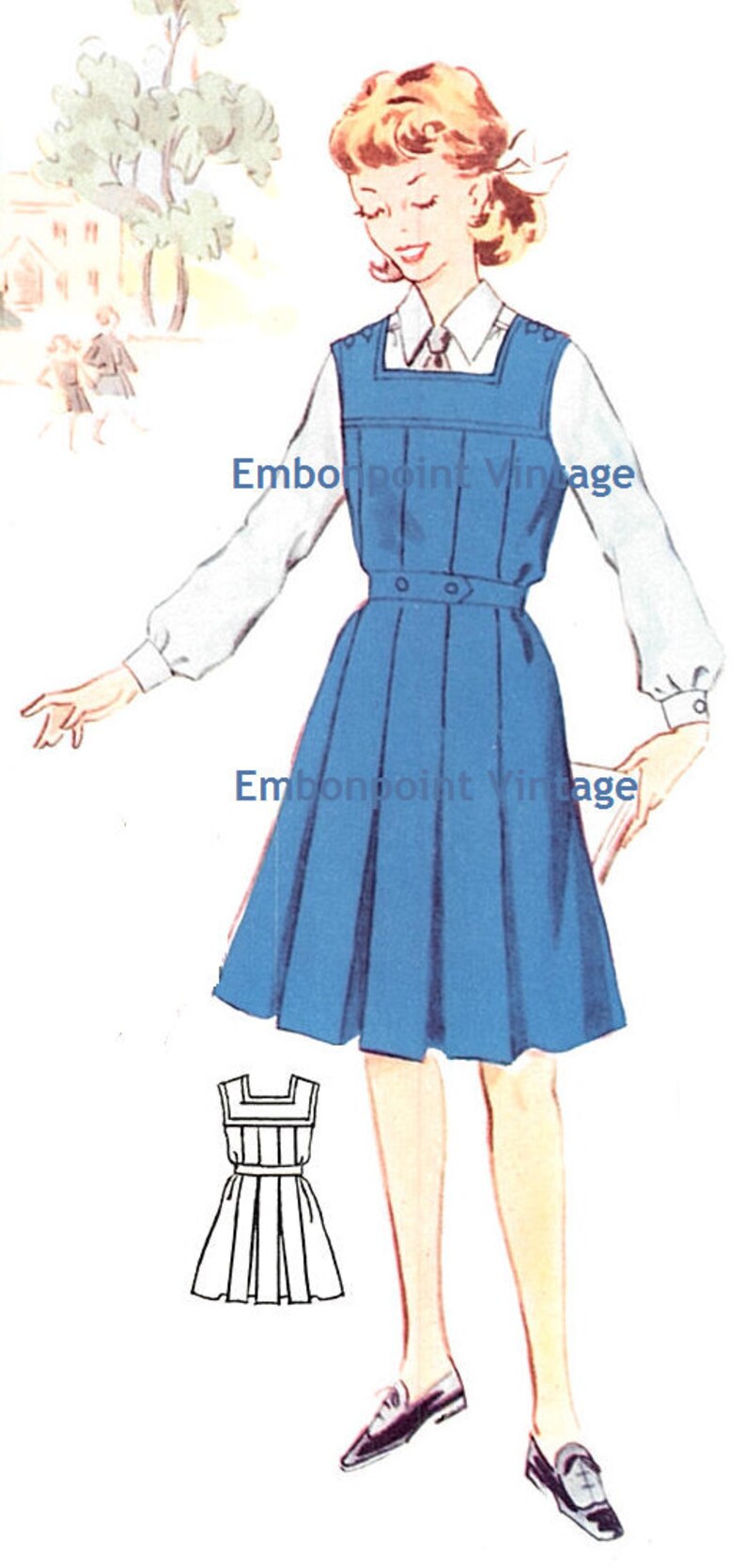 Plus Size (or any size) Vintage 1950s Dress Pattern - PDF - Pattern No 175: Lynne image 3