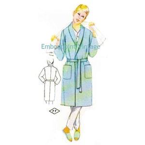 Plus Size (or any size) Vintage 1969 Dressing Gown Pattern - PDF - Pattern No 77 Peter