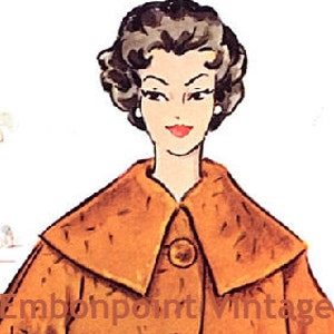 Plus Size or any size Vintage 1950s Swing Coat Pattern PDF Pattern No 88 Alice image 2