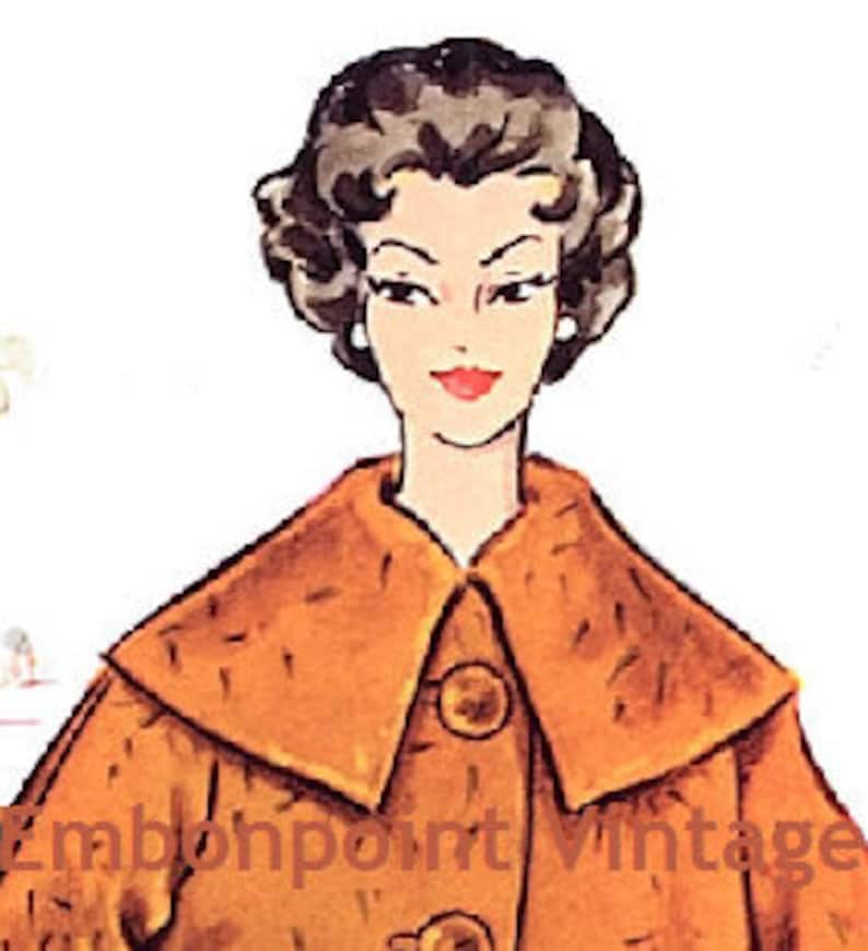 Plus Size or any size Vintage 1950s Swing Coat Pattern PDF Pattern No 88 Alice image 2