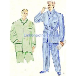 Plus Size (or any size) Vintage 1949 Pyjamas Pattern - PDF - Pattern No 78 79 Jerry