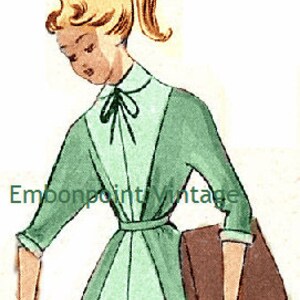 Plus Size or any size Vintage 1949 Girls' School Uniform Sewing Pattern PDF Pattern No 110 Polly 1940s 40s 1950s 50s image 2