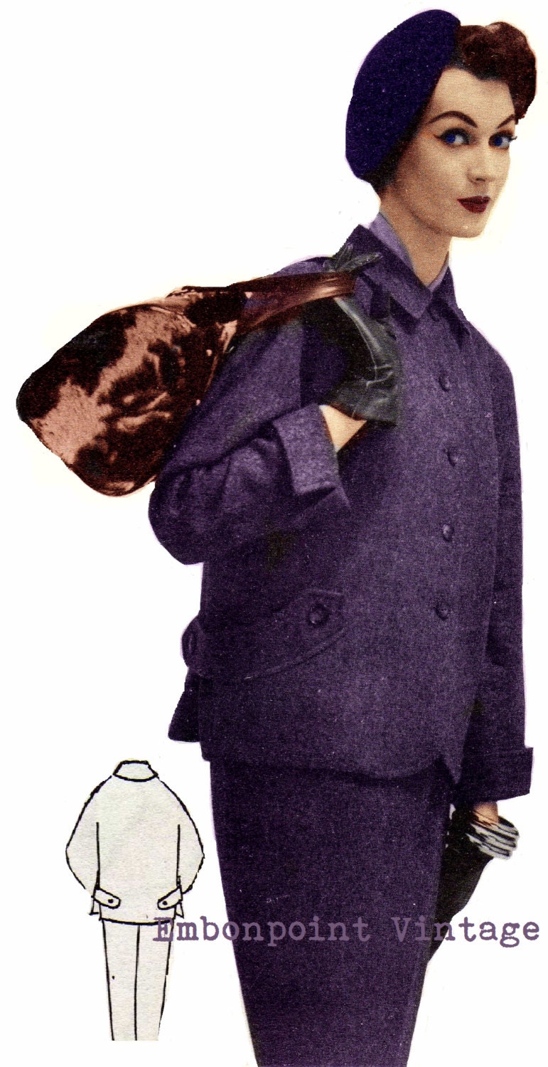 Vintage Sewing Patterns Plus Size or Any Size 1956 Suit Etsy