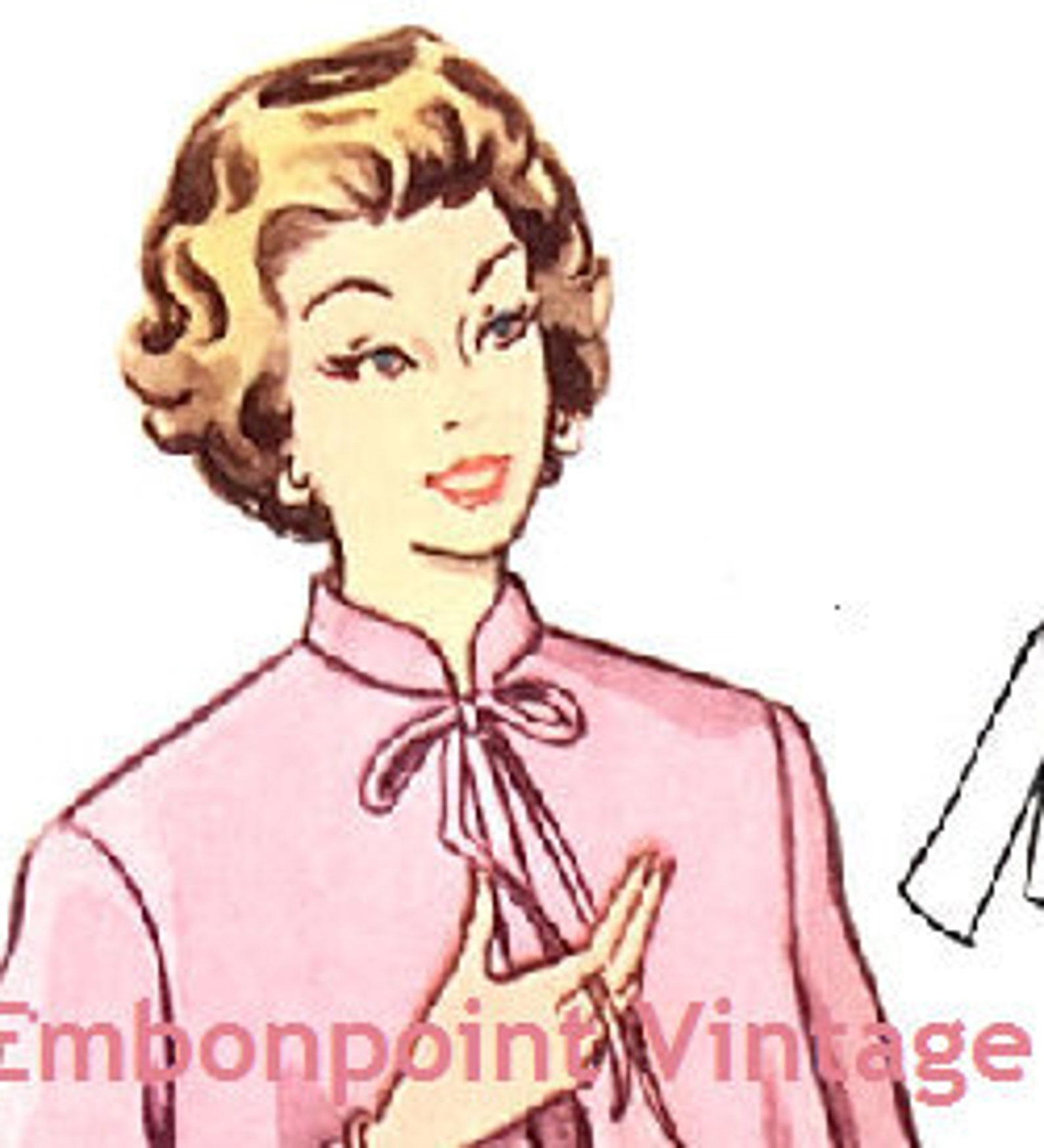 Plus Size or Any Size Vintage 1950s Bed Jacket Pattern PDF Etsy
