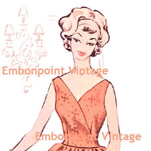 Plus Size or any size Vintage 1950s Dress Pattern PDF Pattern No 3: Linda image 3