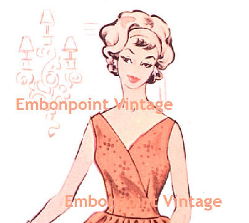 Plus Size or any size Vintage 1950s Dress Pattern PDF Pattern No 3: Linda image 3