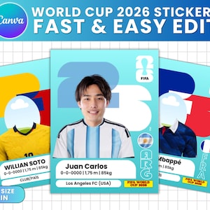 World Cup 2026 Soccer Card Template | Personalized Album Graphic (Digital Download)