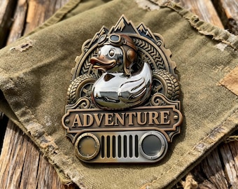 Emblème commémoratif du 85e anniversaire du canard Jeep, insigne de voiture Adventure Duck, souvenir d'aventure tout-terrain, cadeau automobile de collection