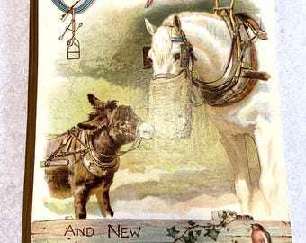 1800’s Ernest Nister Children’s Book-Old Friends and New Aquantances -RARE
