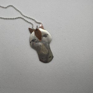 Antique Spoon Horse Necklace, Horse Pendant