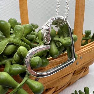 Repurposed Spoon Heart Necklace: Vintage Silver Plated Pendant