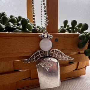 Vintage Silverplated Spoon Angel Necklace - Repurposed Ornament